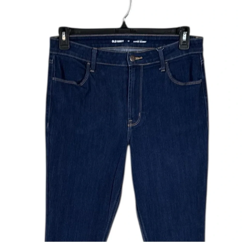 Old Navy Super Skinny Jeans Size 12 Festival Retro High Rise Dark Wash